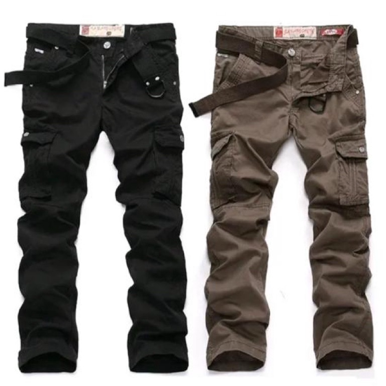 CepaatX3j3I Kargo Panjang polos// Celana Impor//Celana Pria // Free Sabuk//Fashion BAWANG CHENG