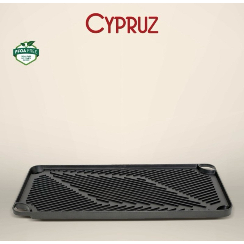 Cypruz TG-0249 Grill Pan Teflon 2 Sisi Double Side Alat Panggang