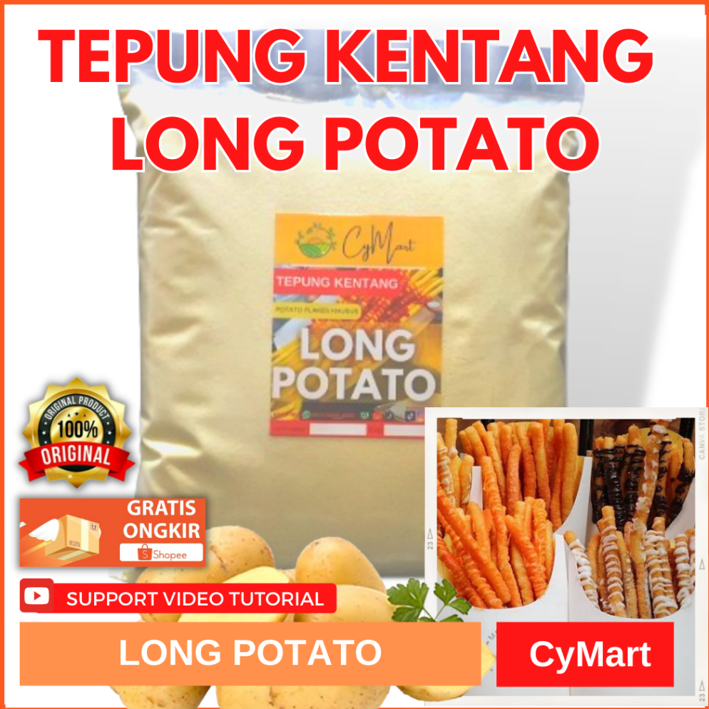 

5.5 Brands Festival Tepung Kentang Potato Flakes Khusus untuk LONG POTATO @1000 gr / Kentang Bubuk Cymart