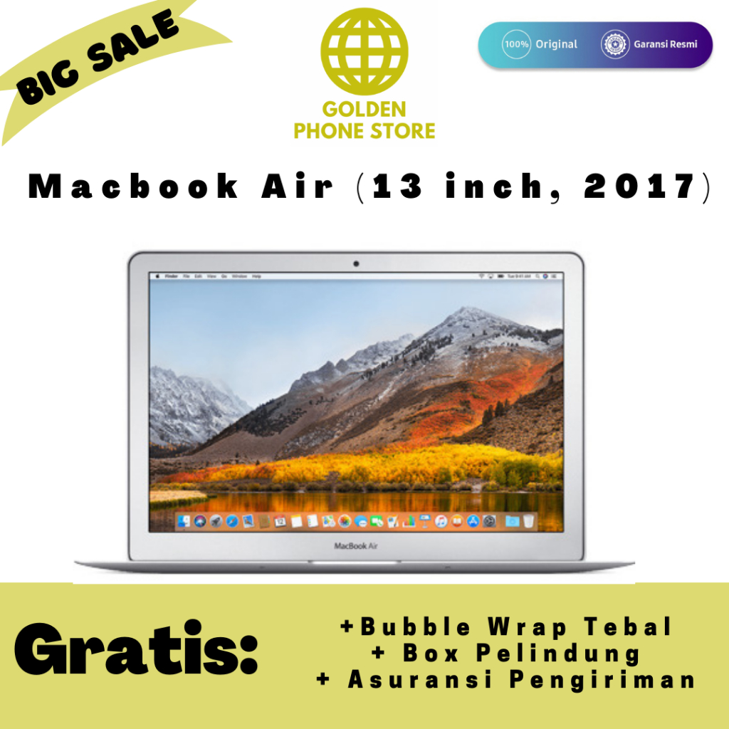 Apple Macbook Air 2017 13" - Original &amp; Garansi Resmi IBOX
