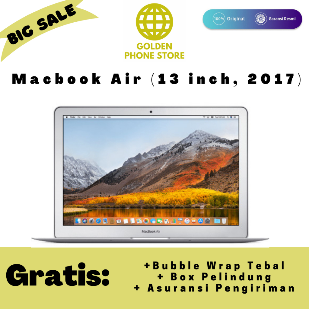 Apple Macbook Air 2017 13" - Original & Garansi Resmi IBOX