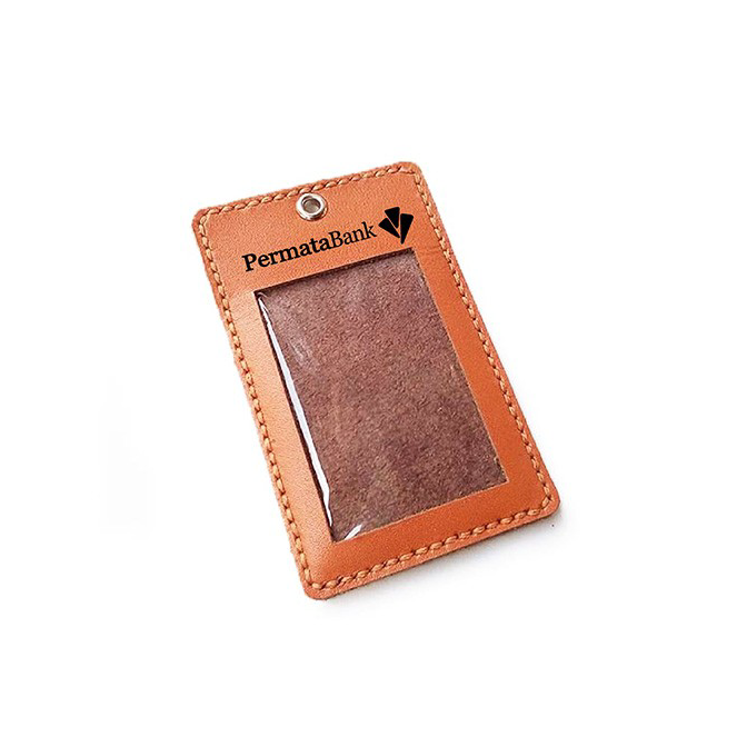 

GROSIR MURAH name tag kulit logo bank permata