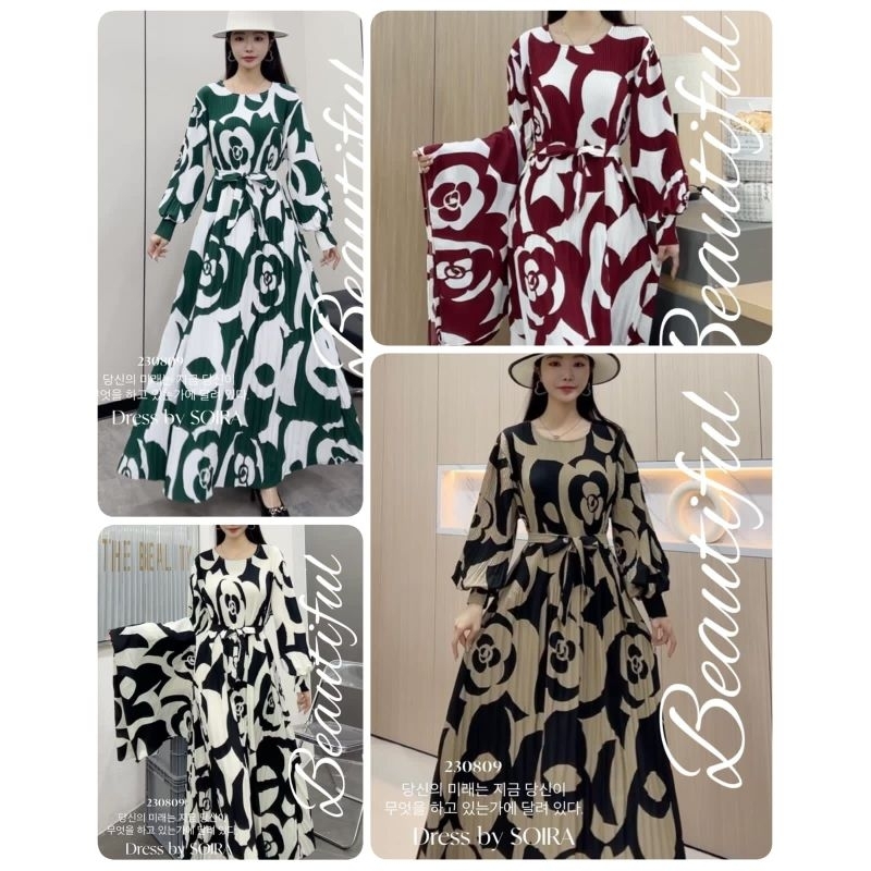 SOIRA ALVERO DRESS + PASMINAH ORIGINAL IMPORT