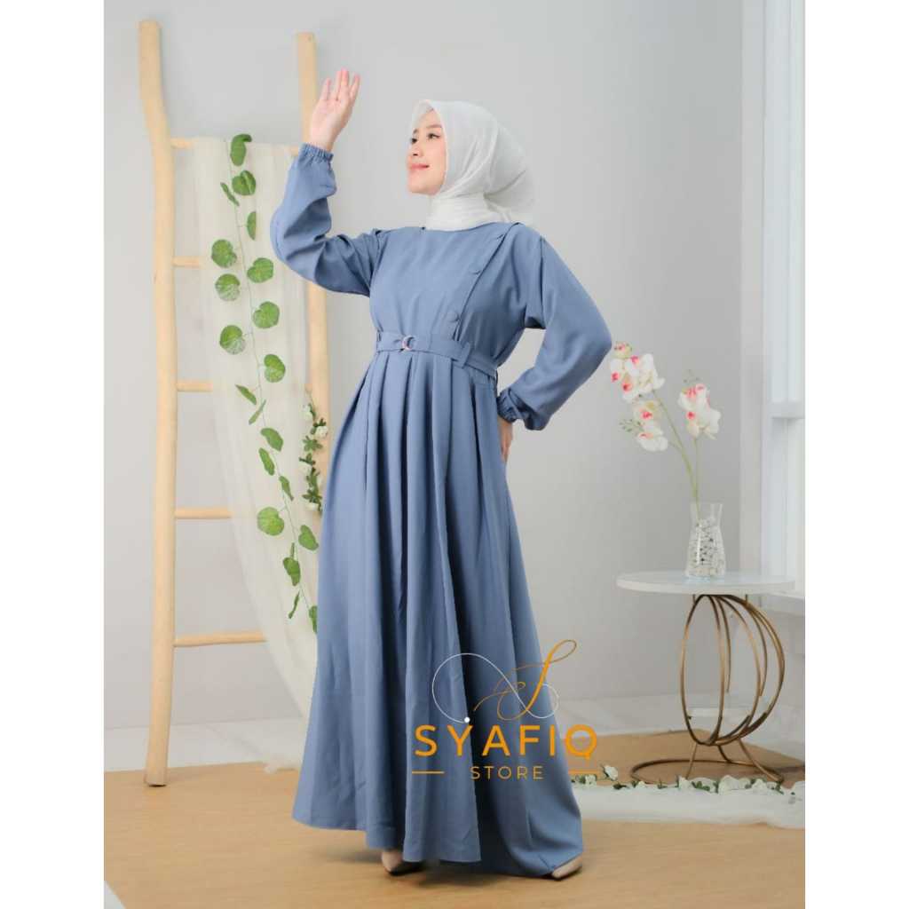 Gamis wanita terbaru 2021 Gamis remaja terbaru kekinian modern 2023 wanita dress arumi maxy syari-Denim