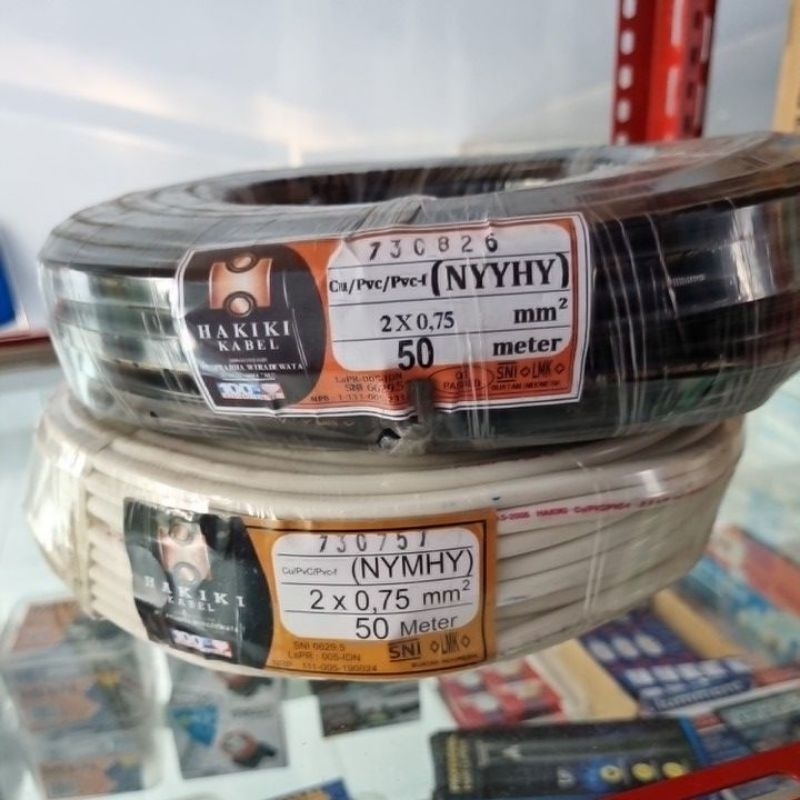 Kabel NYYHY 2x0,75 mm SNI Hakiki per meter