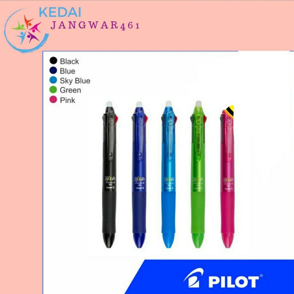 

Pen Pilot Frixion 3 in 1 0.5 mm - Biru Muda