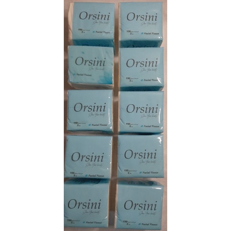 Orsini Facial Tissue 150 Sheet Paket 10pcs | Orsini Tisu Kering