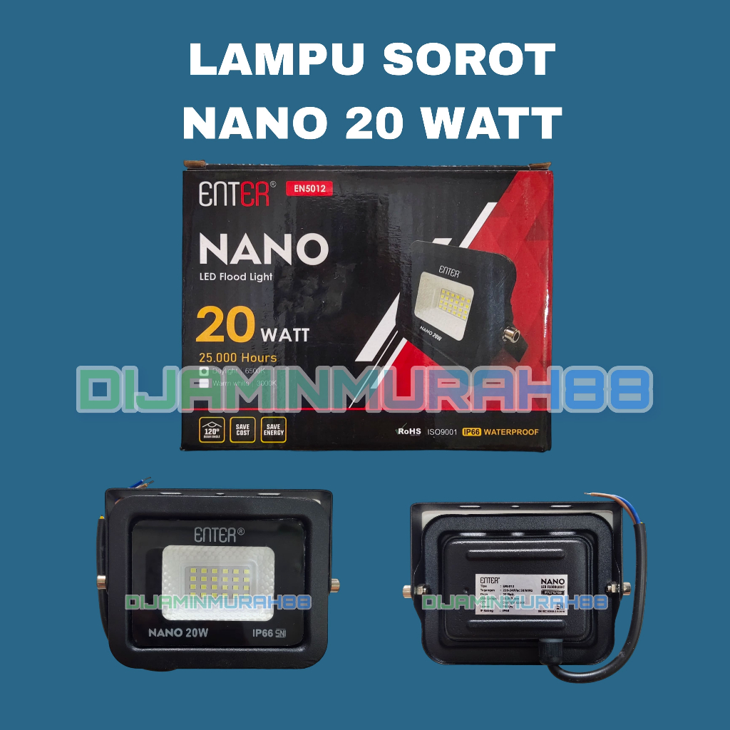 NANO Lampu Led Sorot Outdoor Anti Air 20 Watt