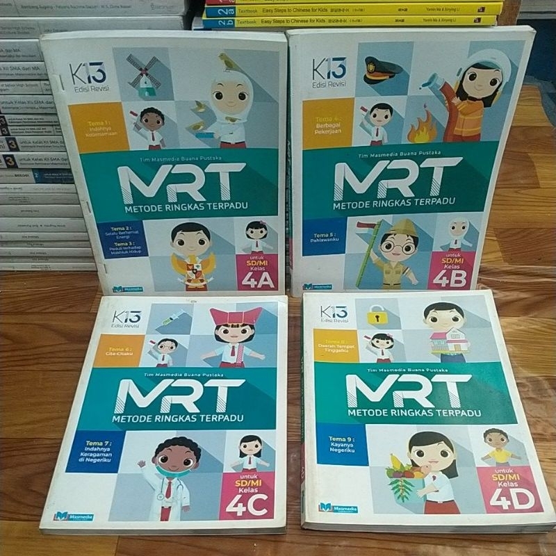 BUKU PAKET MRT / Metode Ringkas Terpadu Untuk SD/MI Kelas 4A,4B,4C,4D K13 Edisi Revisi