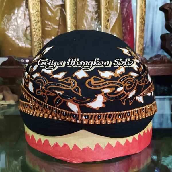 Blangkon Solo Kasatrian Alusan Bisa Dilipat Dan Dicuci Full Batik Tulis