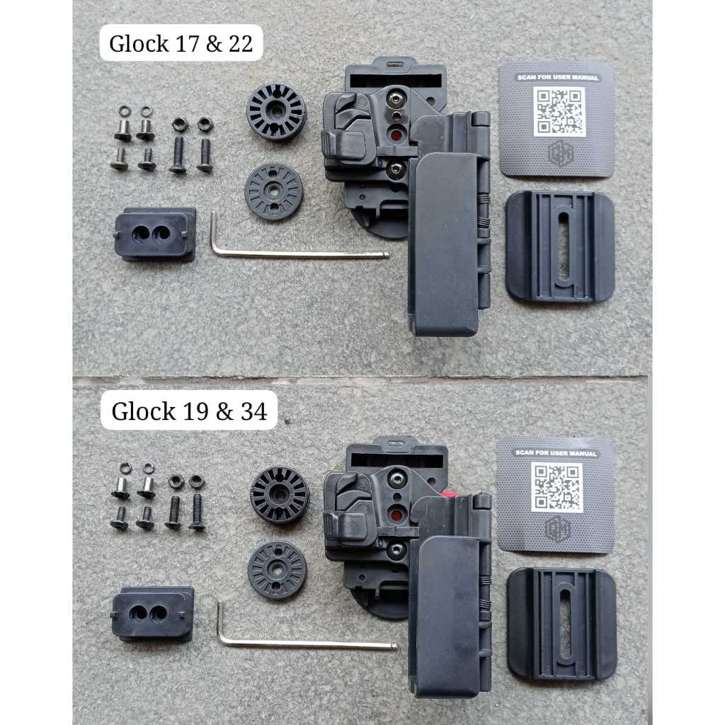 Holster Glock 17 & 22 / Holster Glock 19 & 34 / Holster Glock Universal / Holster Quantum Mechanic G
