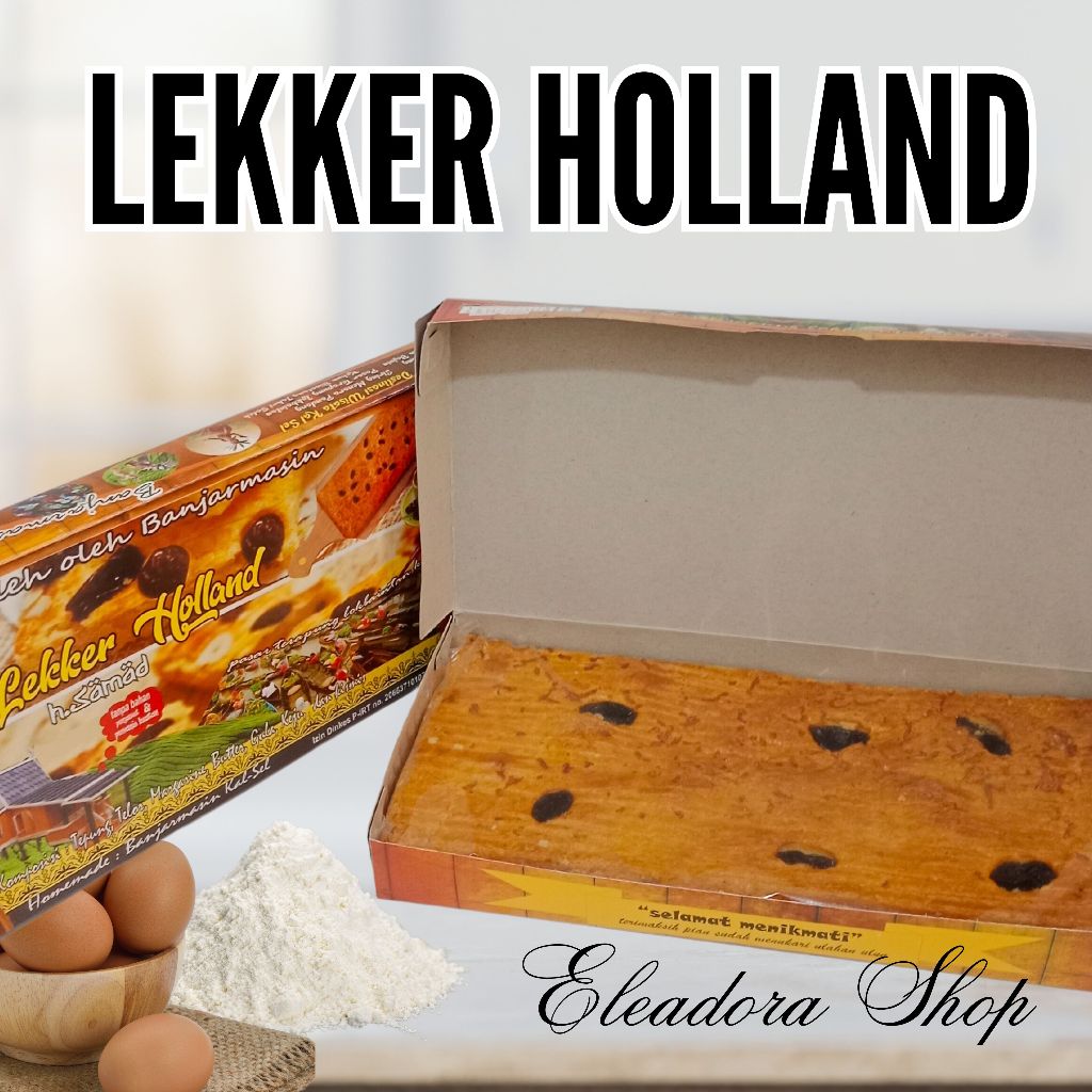 

Lekker Holland H. Samad - Kue Boterkoek Banjarmasin - Kemasan Kotak