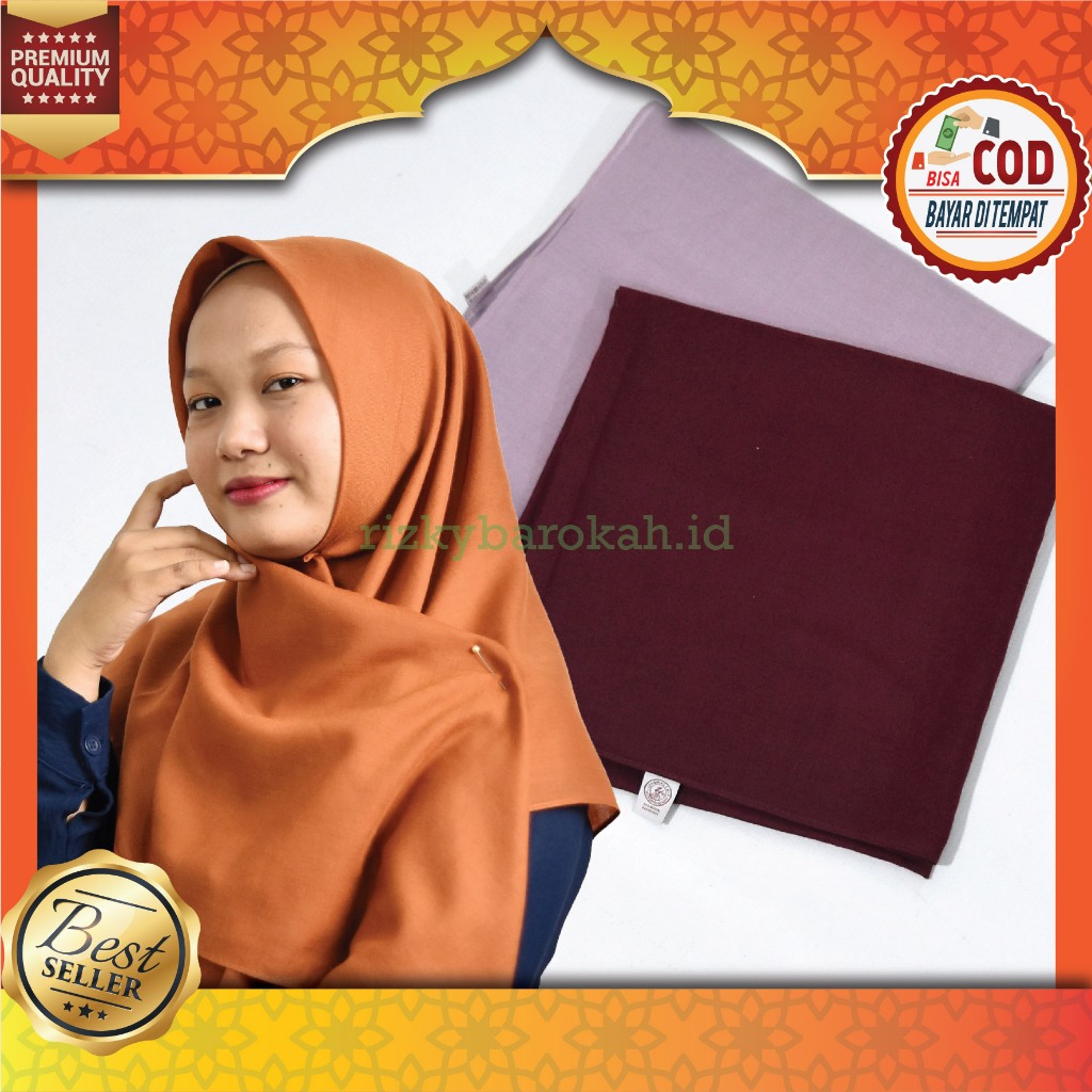 Kerudung Polos Segi Empat Basic Voal Hijab Basic Voal Polos Umama Scarf Jilbab Kerudung 110x110cm Se