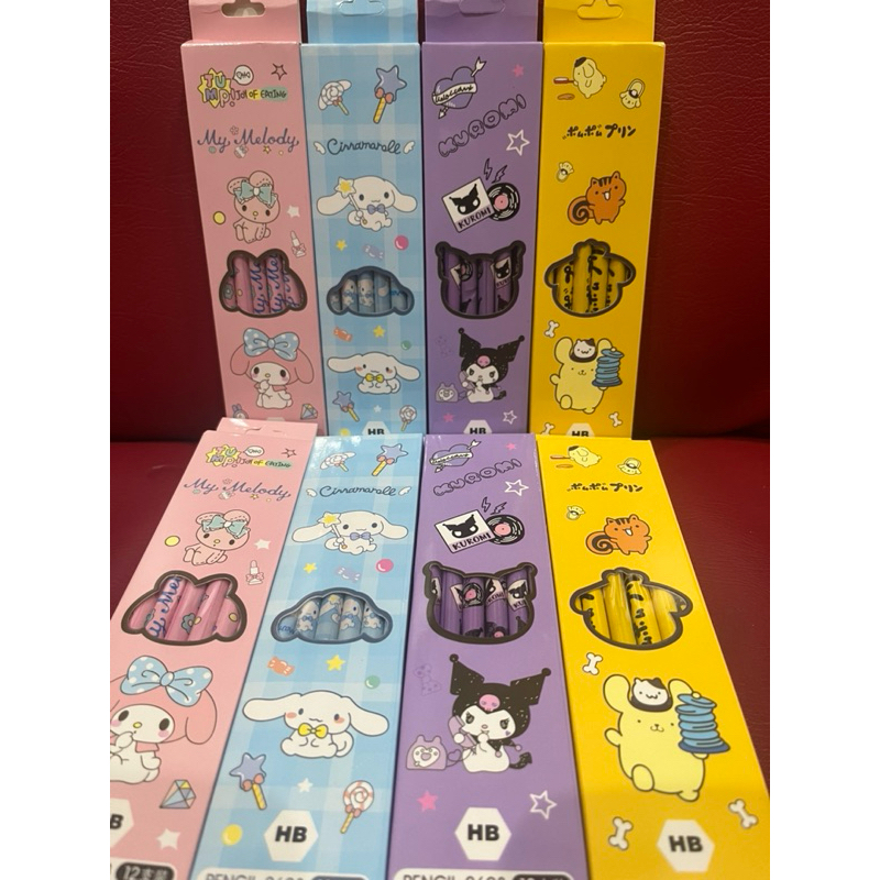 

(12 pcs) pensil tulis HB sanrio / Pensil tulis anak Hb cinnamoroll kuromi melody