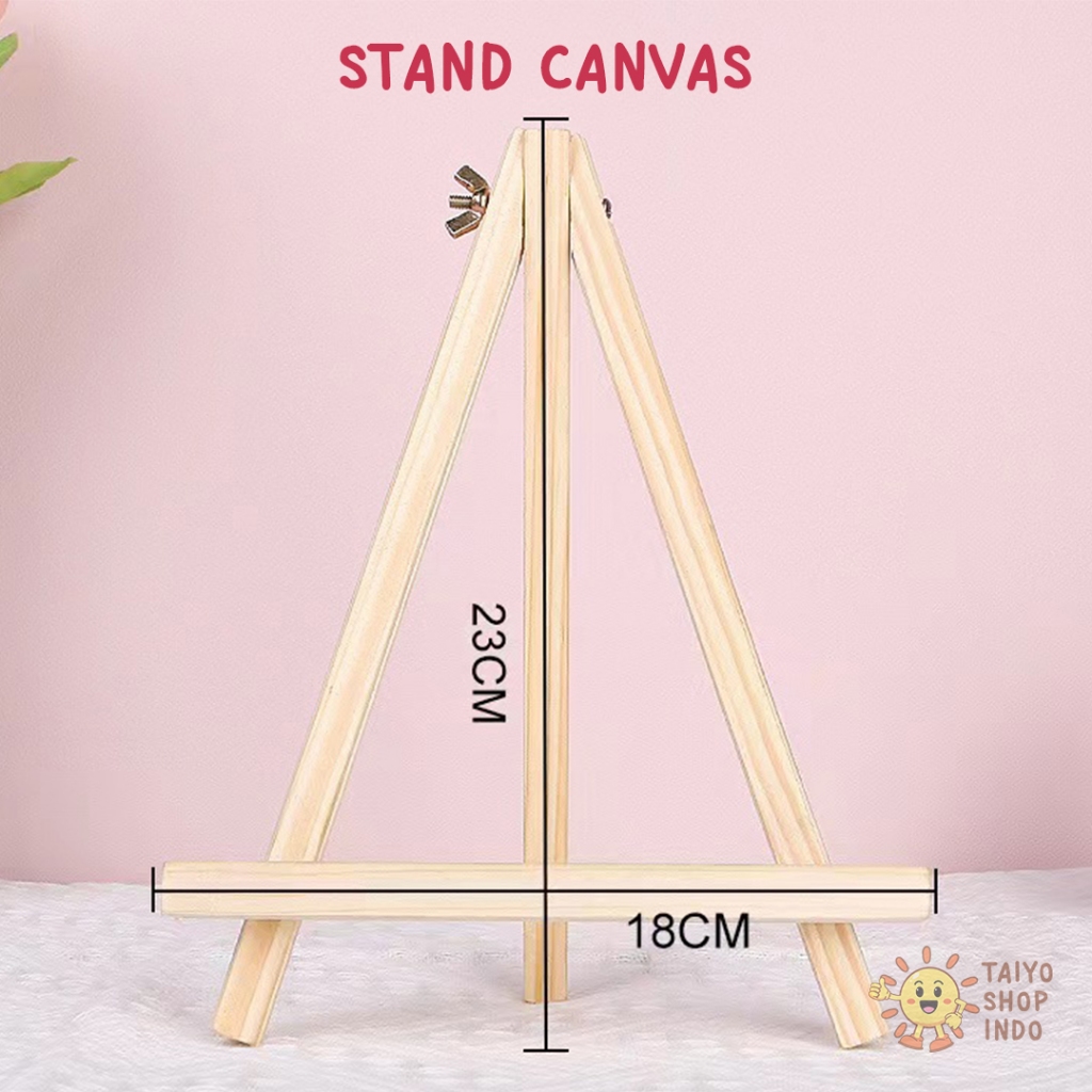 

TAIYO Perlengkapan Seni Stand Canvas Lukis Easel Standing Sandaran Wood Kayu Display 23 x 18 cm