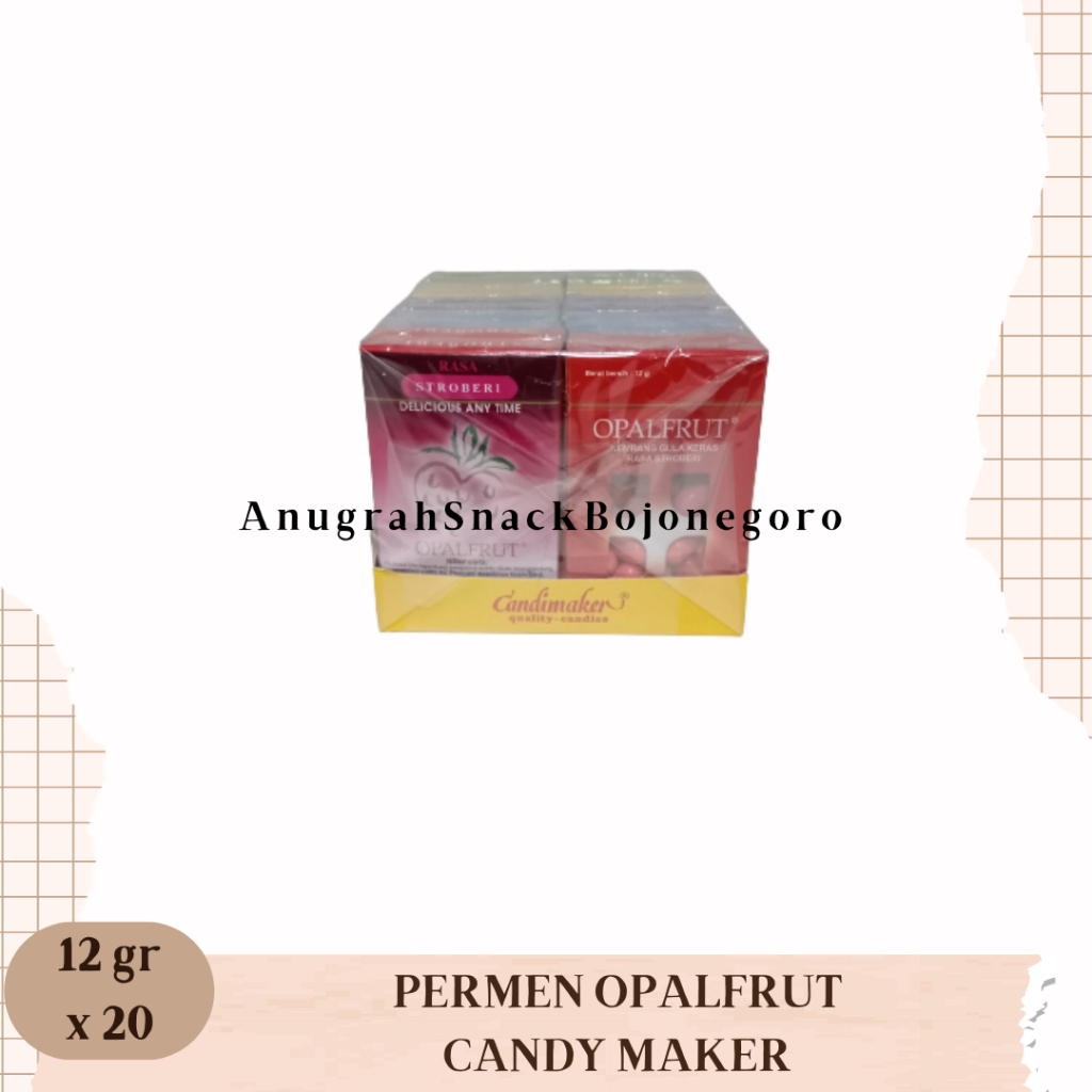 

Permen Opalfrut Candimaker Kembang Gula Keras 12gr x 20