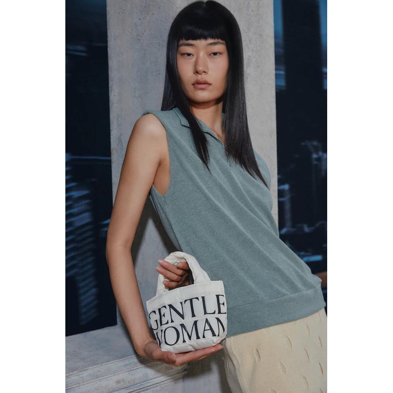 GENTLE WOMAN PUFFER MICRO TOTE BAG CREAM