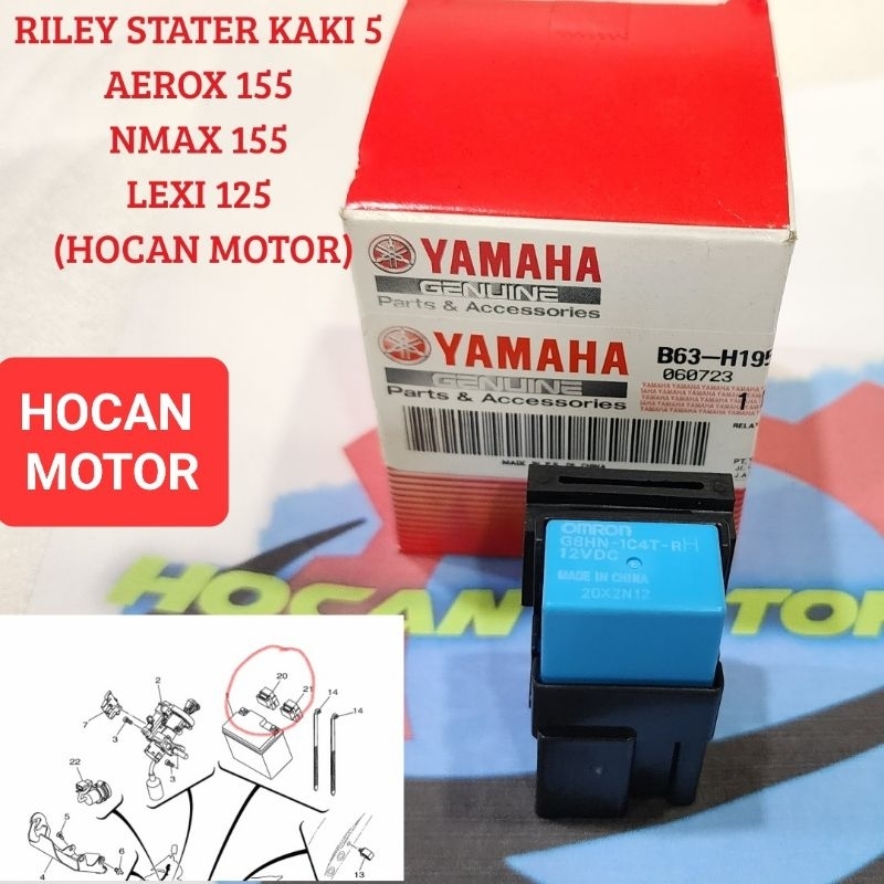 RELAY ASSY BENDIK RILEY STATER KAKI 5 AEROX 155 LEXI 125 NMAX 155 ASLI SGP B63-H1950-00