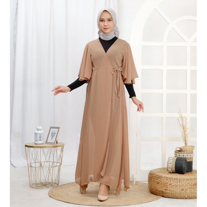 Fara long outer kimono - Dress Kondangan Wanita - Long Outer Dress