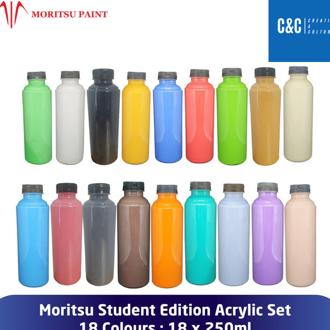 

Produk Keren Cat Akrilik Set Moritsu Acrylic Paint Student Edition 250ml Laris