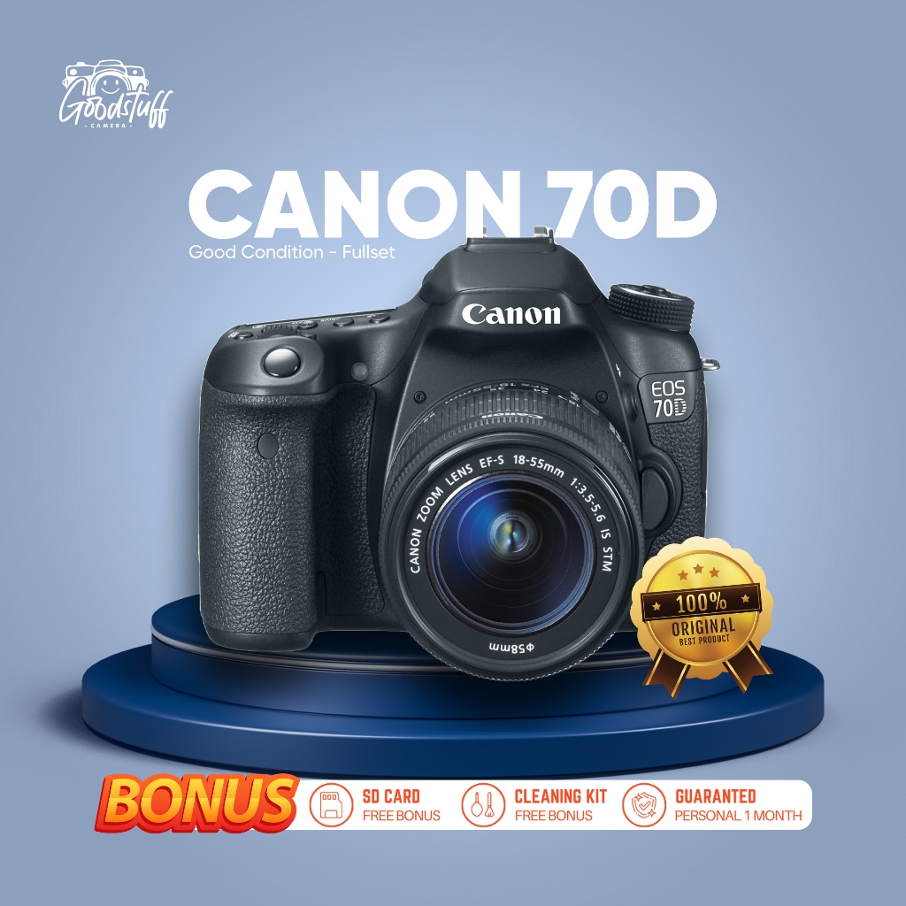 CANON EOS 70D Fullset Murah Like New Banyak Bonus