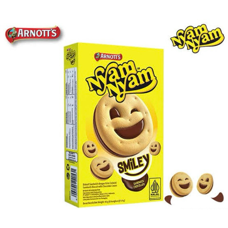 

Nyam Nyam Smiley Sandwich Chocolate 45 Gram