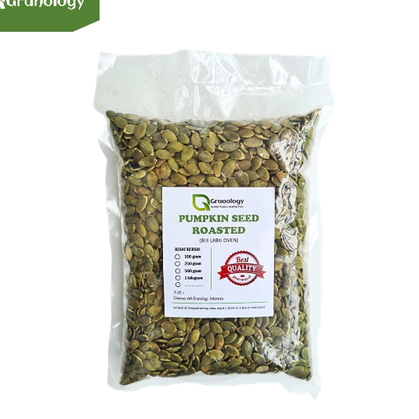 

Stok Banyak Roasted Pumpkin Seed / Biji Labu Oven (1 Kilogram) by Granology