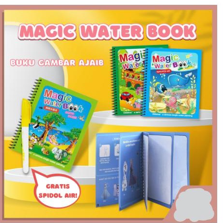 

Best Magic Water Book / Buku Gambar Mewarnai / Buku Warna Mainan Edukasi Anak