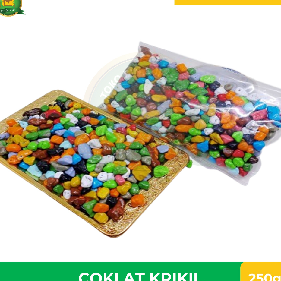 

Ready Stock Coklat Krikil Turkey New Coklat Batu Krikil Mesir / Coklat Arab / Permen Coklat Krikil