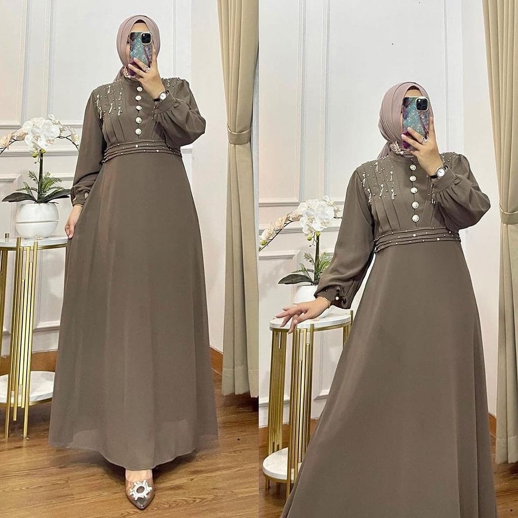 BEST SELLER [M L XL XXL] DAVIRA DRESS Gamis Polos Premium Gamis Reamaja Modern Dress Wanita Terbaru 