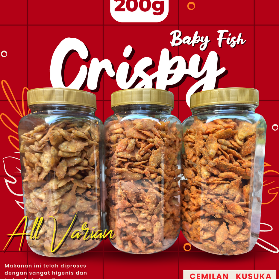 

Terkini Baby Fish Crispy ORIGINAL/PEDES/BALADO 200GRAM Diskon Promo