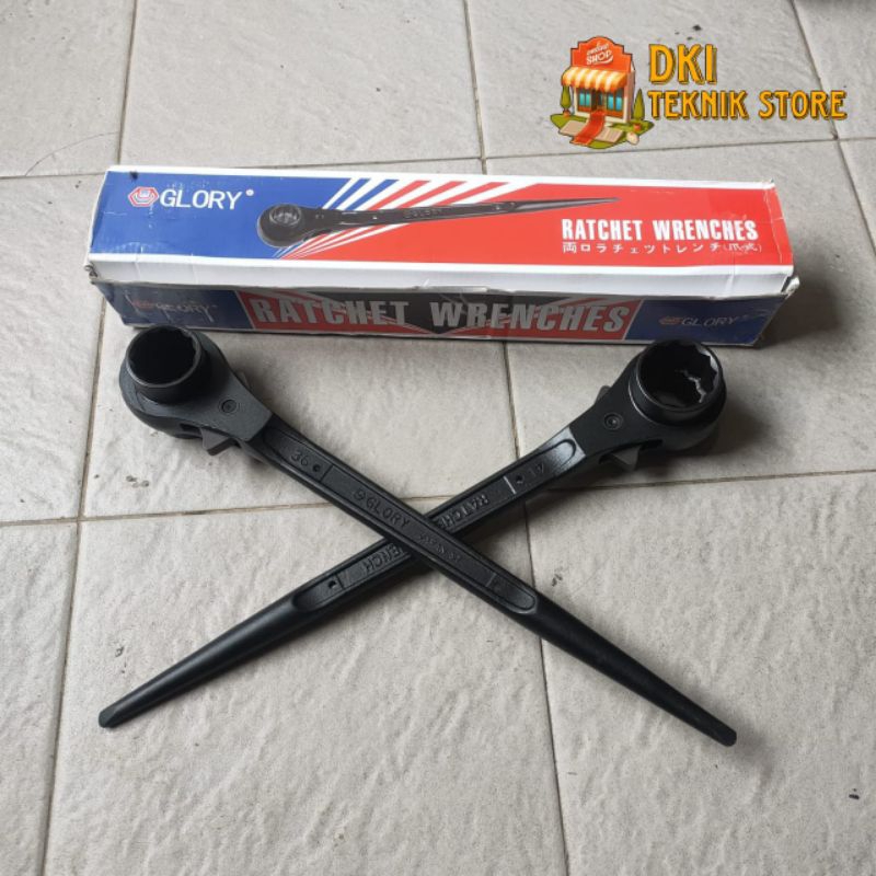 kunci Ratchet Scaffolding 36 x 41 Mm Glory Ratchet Wrench Double Ratchet