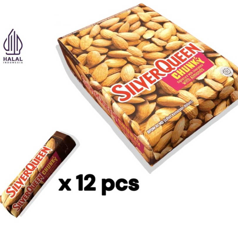 

→➘✹ Silverqueen Chunky Bar Almond MINI 30 gram 1 box isi 12 pcs Ready Stock