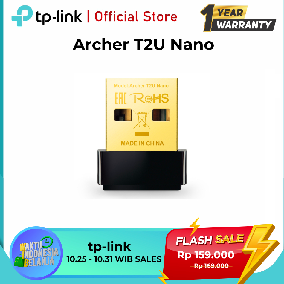 New Stock.. TP-Link Archer T2UB Nano AC600 Nano 5 GHz Dual Band Wi-Fi 5 Bluetooth 4.2 USB Adapter/Do