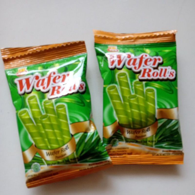 

wafer rolls rasa pandan isi 10pcs