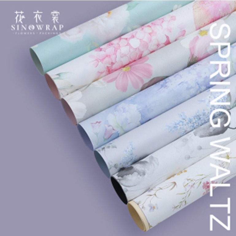 

ISI 5 LEMBAR Flower wrapping paper WP045/ bicolor kertas bunga WP045
