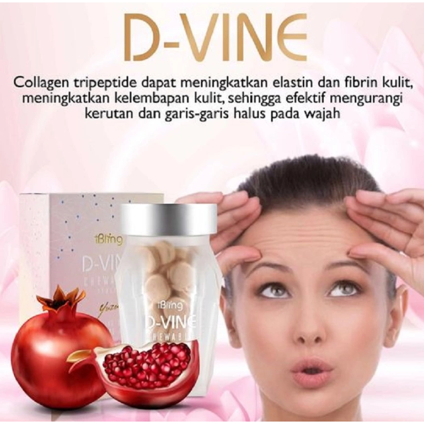 D Vine Collagen Original ECER Collagen isi 60 Butir Suplemen Kecantikan