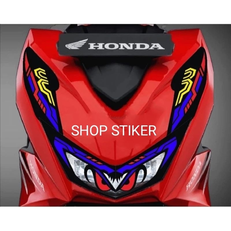 Stiker sticker lampu alis atau mata beat new deluxe 2021-2022