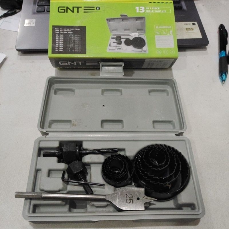 GNT Hole Saw kayu 13pcs / GNT Hole Saw 13pcs / Hole Saw Kit 13pcs