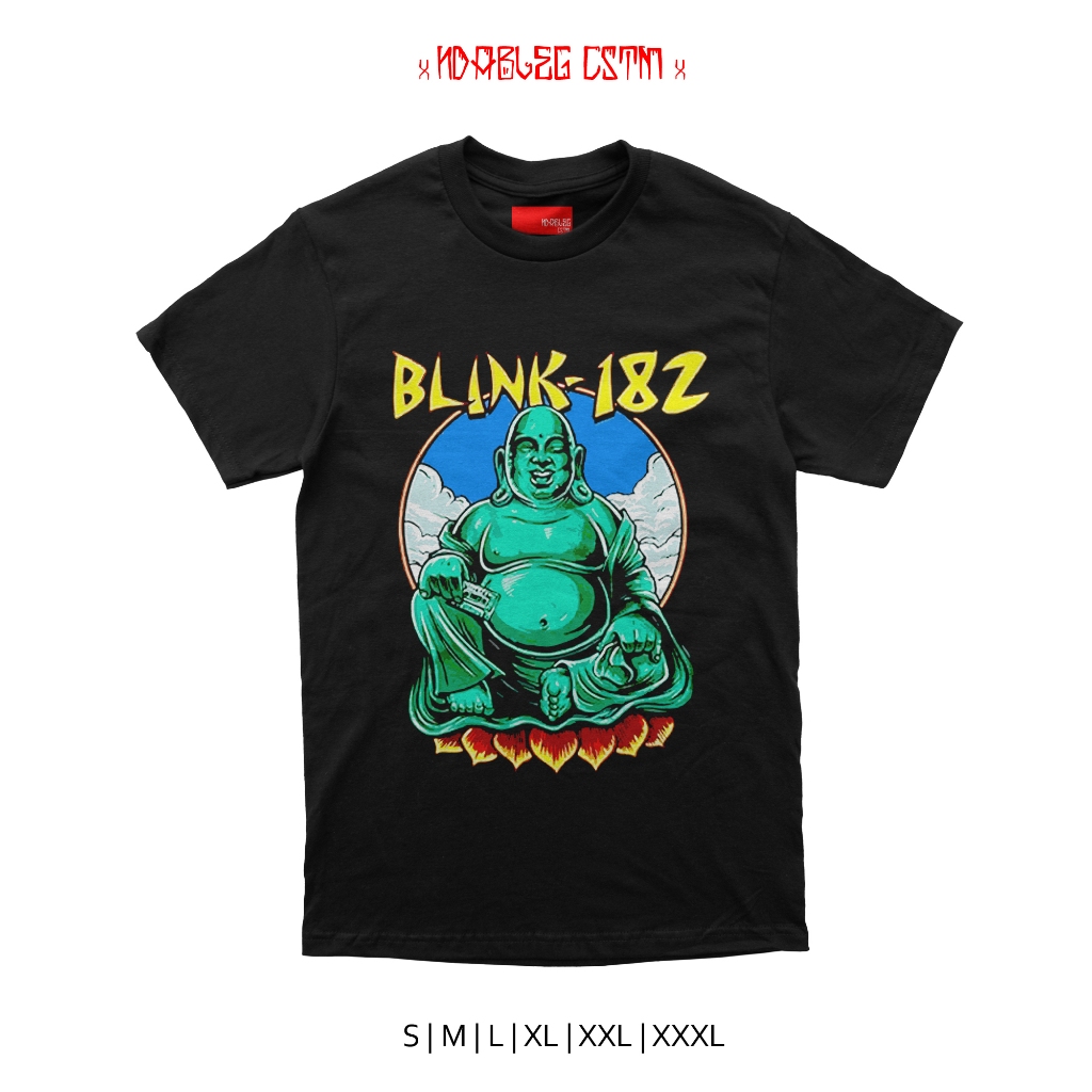 kaos blink 182 buddha combed 24s tshirt blink 182