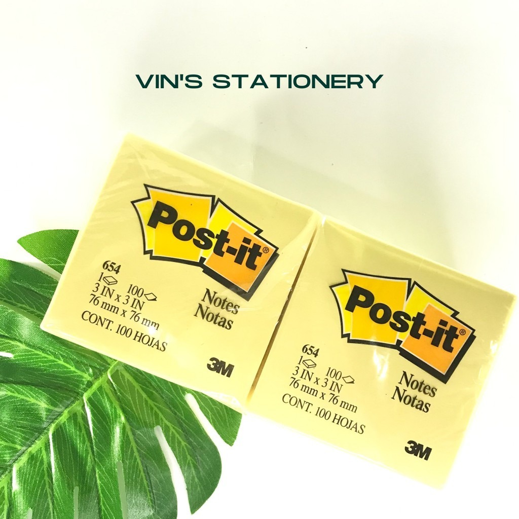 

ORIGINAL STICKY NOTES 654 MERK POST IT 3M