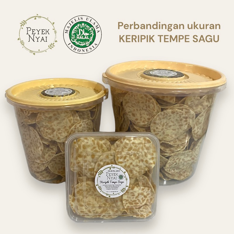 

QH PEYEK NYAI - Keripik Tempe Sagu (Toples 10L) JUMBO