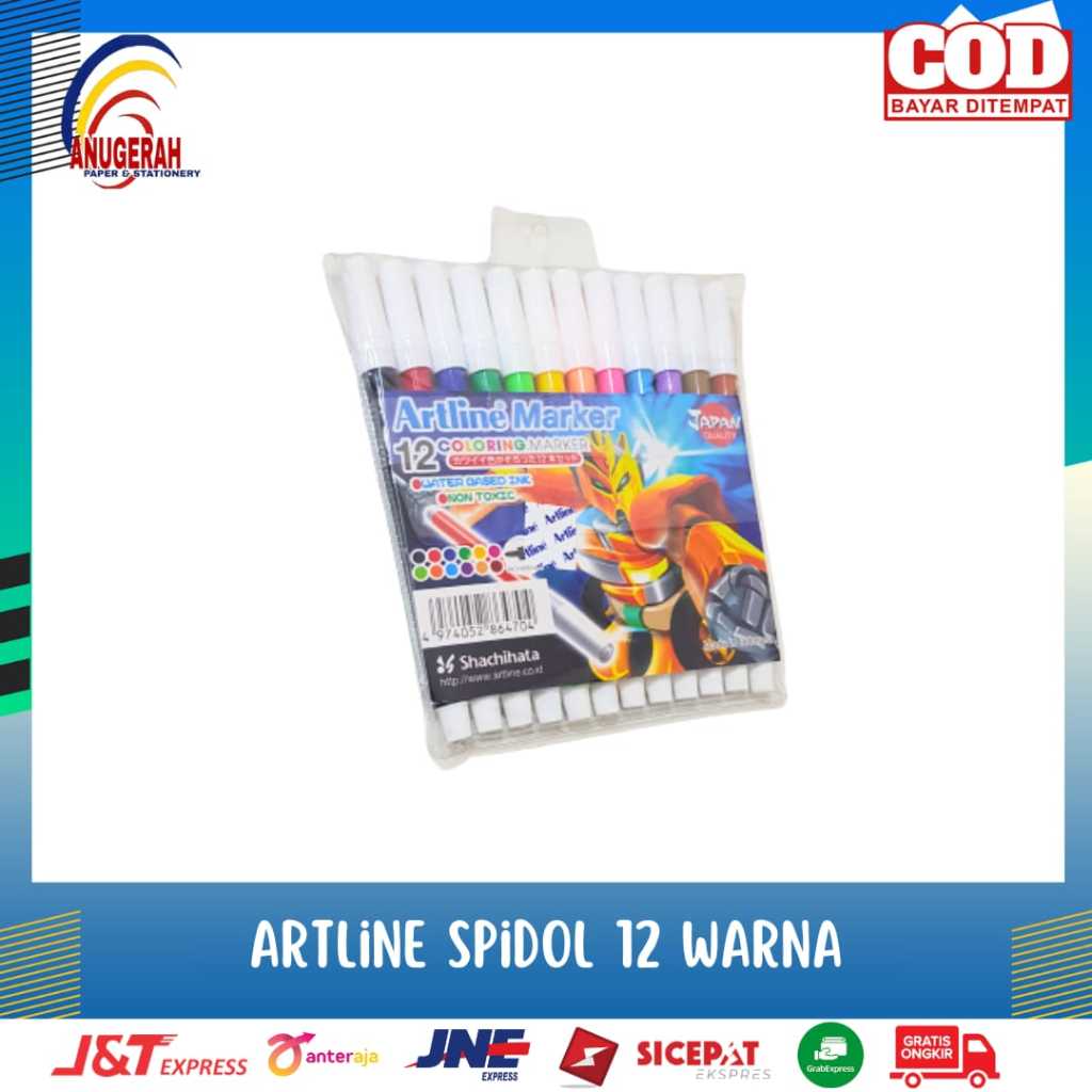 

ARTLINE SPIDOL 12 WARNA SHACHIHATA (PCS)