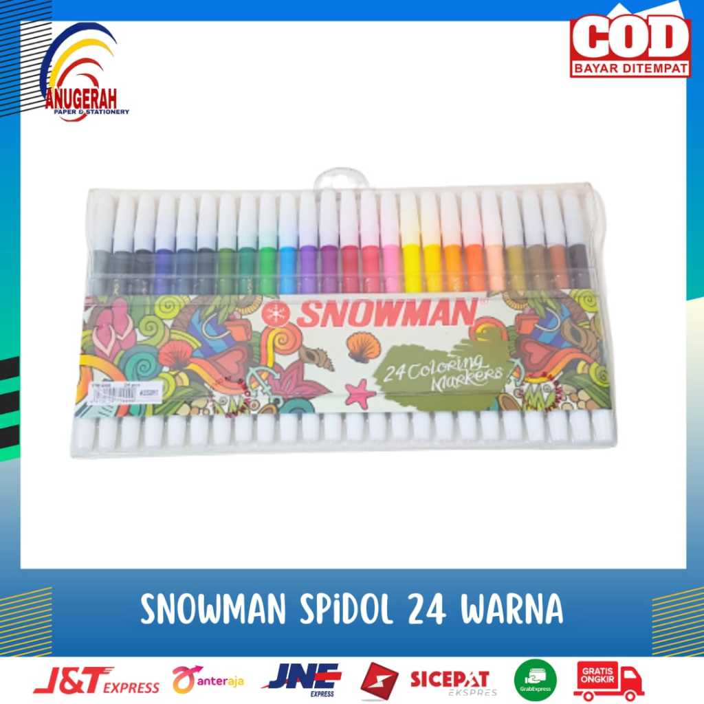 

SPIDOL SNOWMAN 24 WARNA (PCS)
