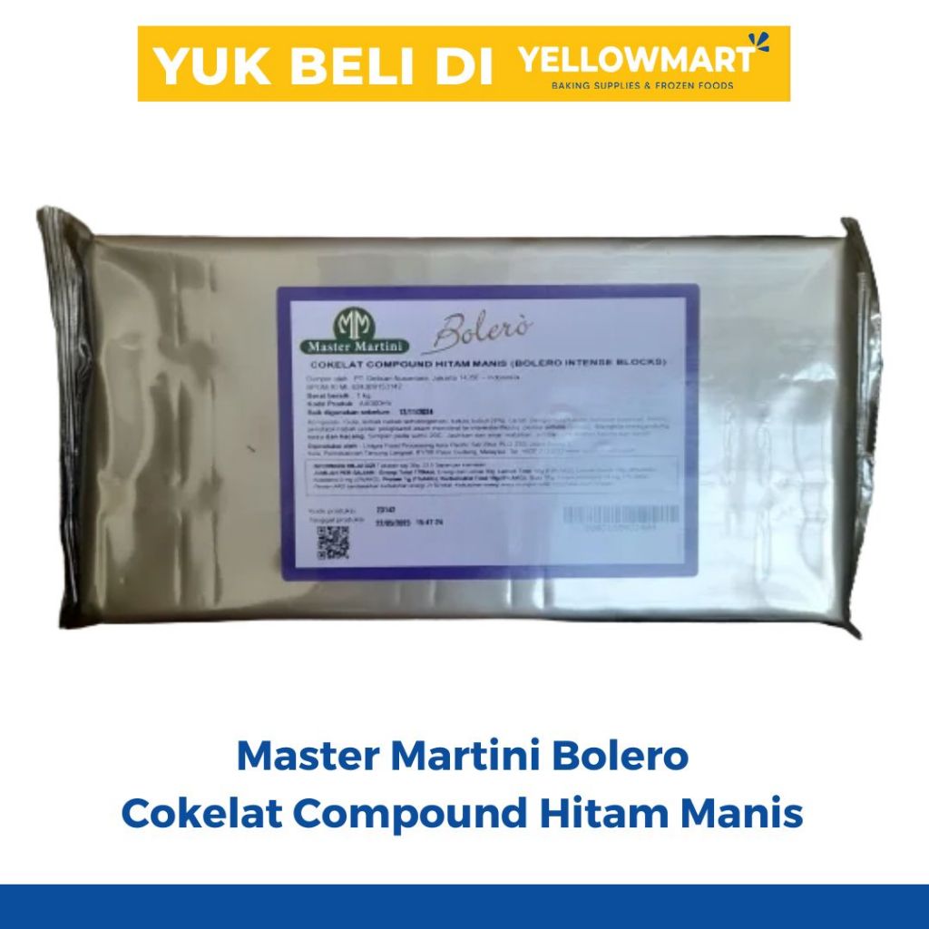 

Master Martini Bolero Intense Block 1kg - Cokelat Compound Hitam Manis