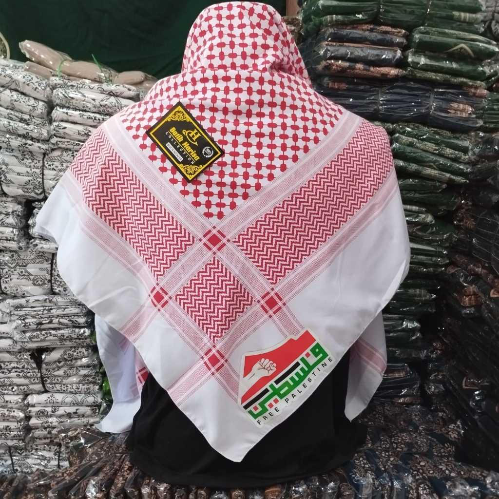 PREMIUM SORBAN PALESTINA PERSEGI SORBAN ARAB SORBAN UMROH