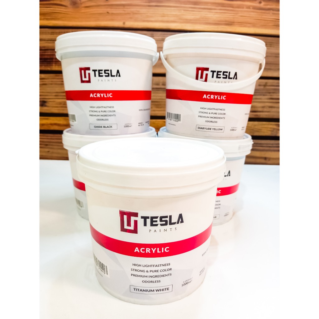 

Cat Acrylic Tesla 1000 Ml - 5 Warna Ready - Cat Acrylic - Tesla 1 Kg