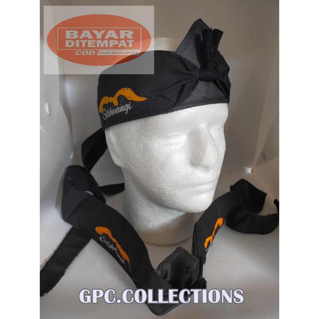 Ikat Kepala Sunda Silihwangi Bolong / Blangkon Sunda / Blangkon Motif Silihwangi Bolong Khas Sunda