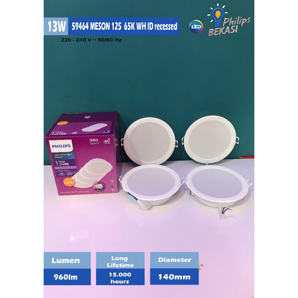 Philips Lampu Downlight LED 59464 Meson 13 Watt Multipack