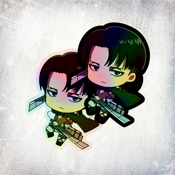 

STICKER HOLOGRAM ANIME CHIBI LEVI ACKERMAN ATTACK ON TITAN (SHINGEKI NO KYOJIN)